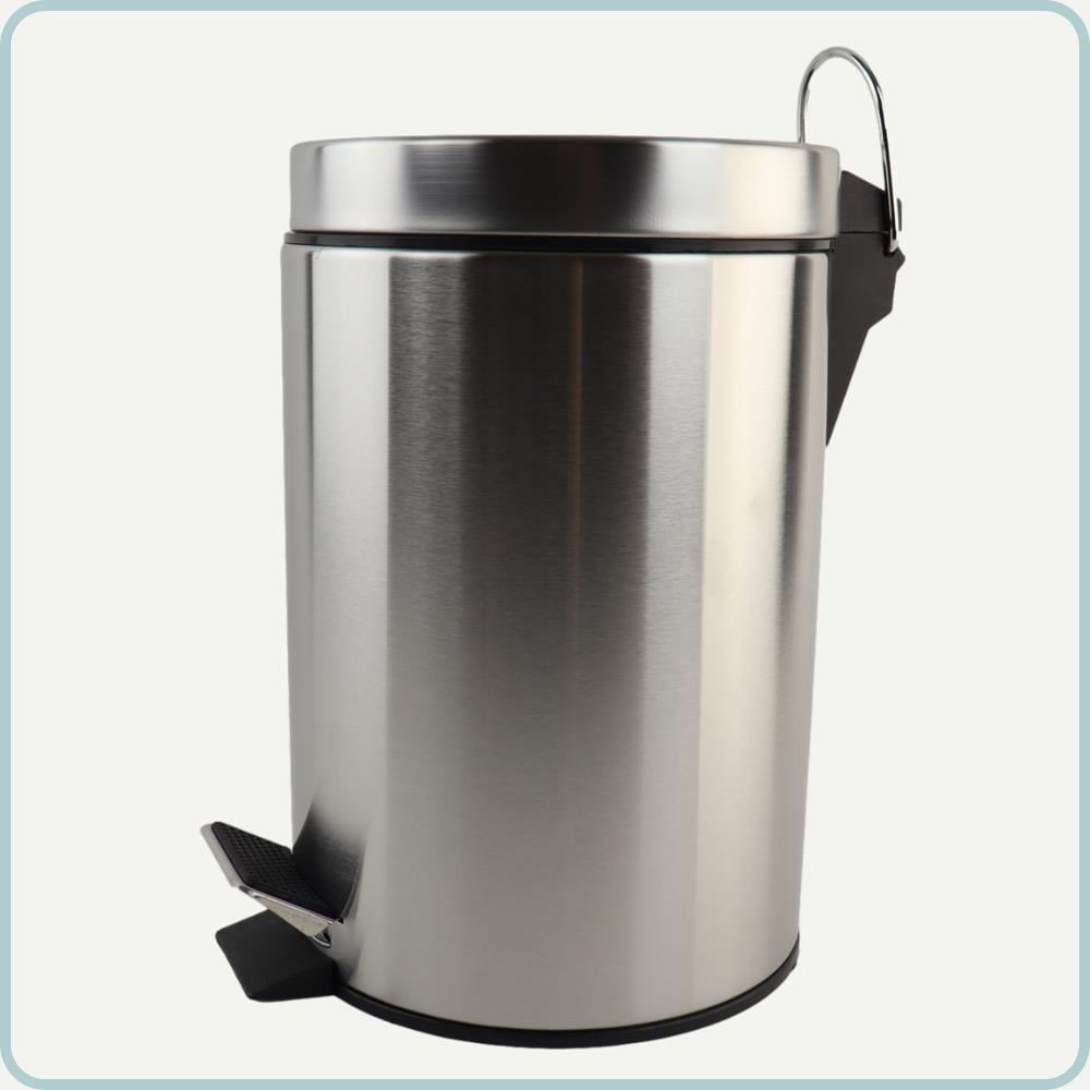 Nordix Pedaalemmer 3 liter Prullenbakje Badkamer Zilver RVS Toilet