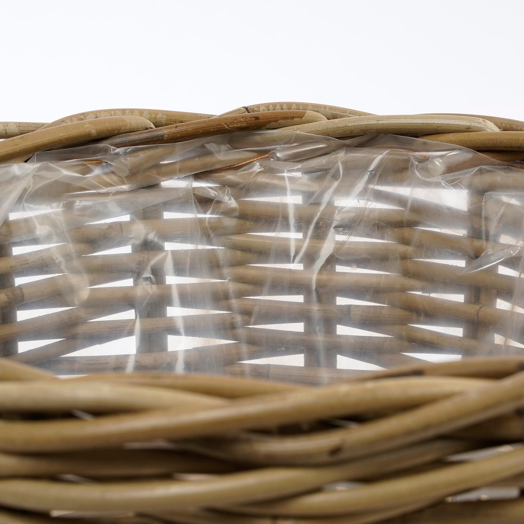 Mica Decorations Marcia Plantenmand - Set van 3 - H40 x Ø43 cm - Grijs