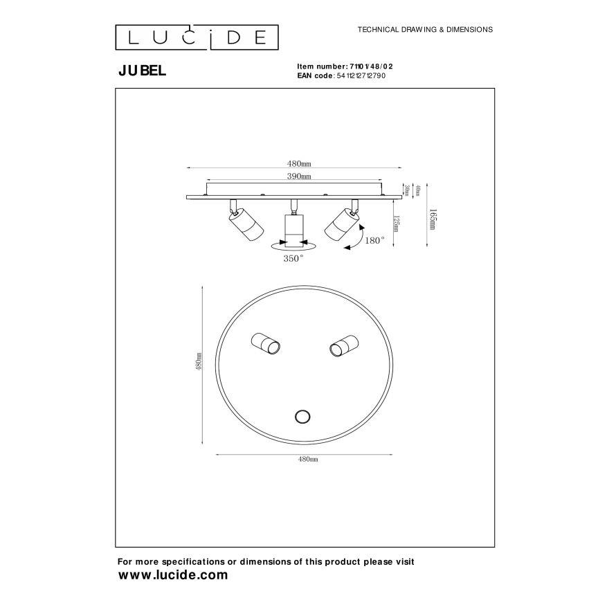 Lucide JUBEL Plafonnière - Mat Goud | Messing