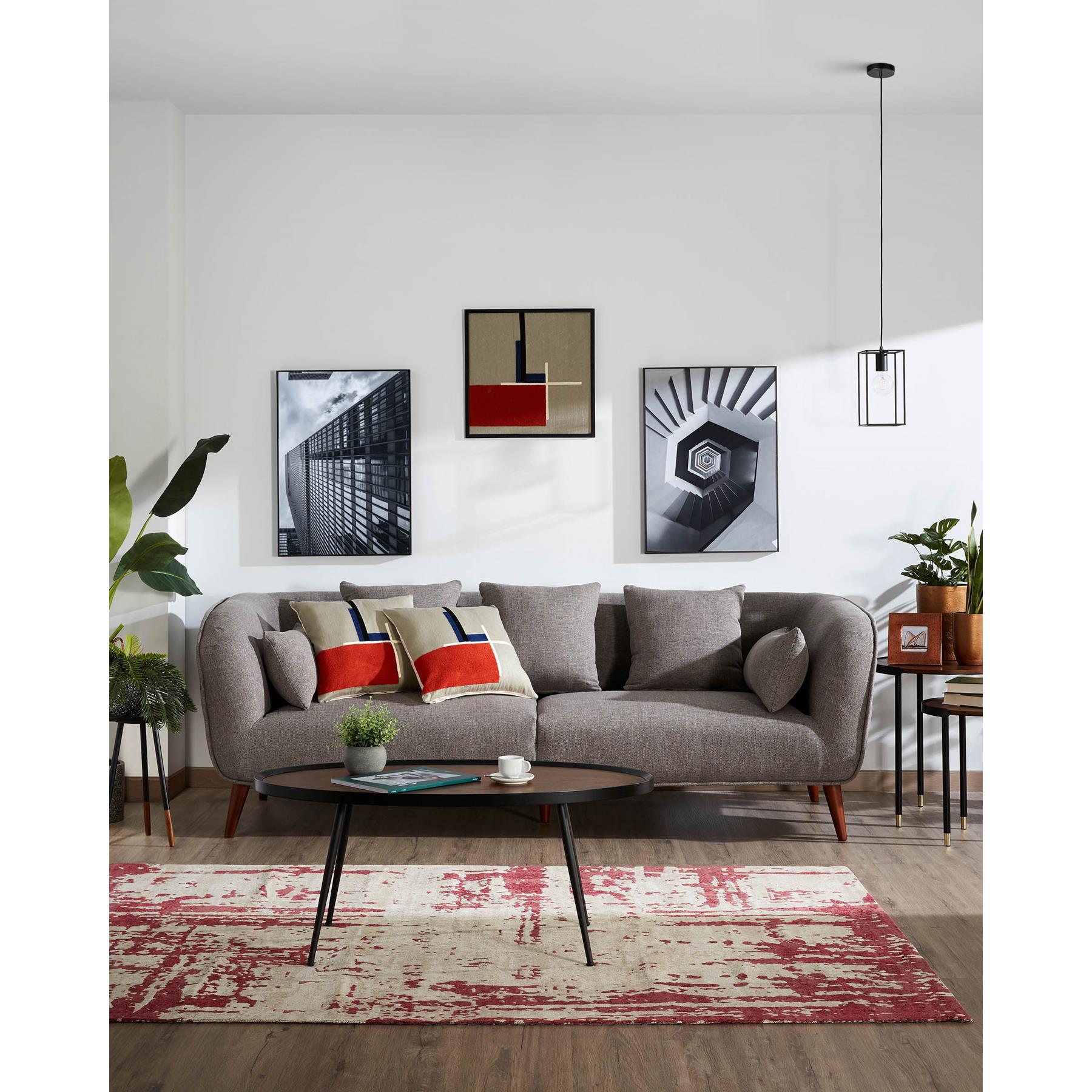 Kave Home - Low set van 3 bloempotten koper Ø 20 cm | Ø 17 cm | Ø 13