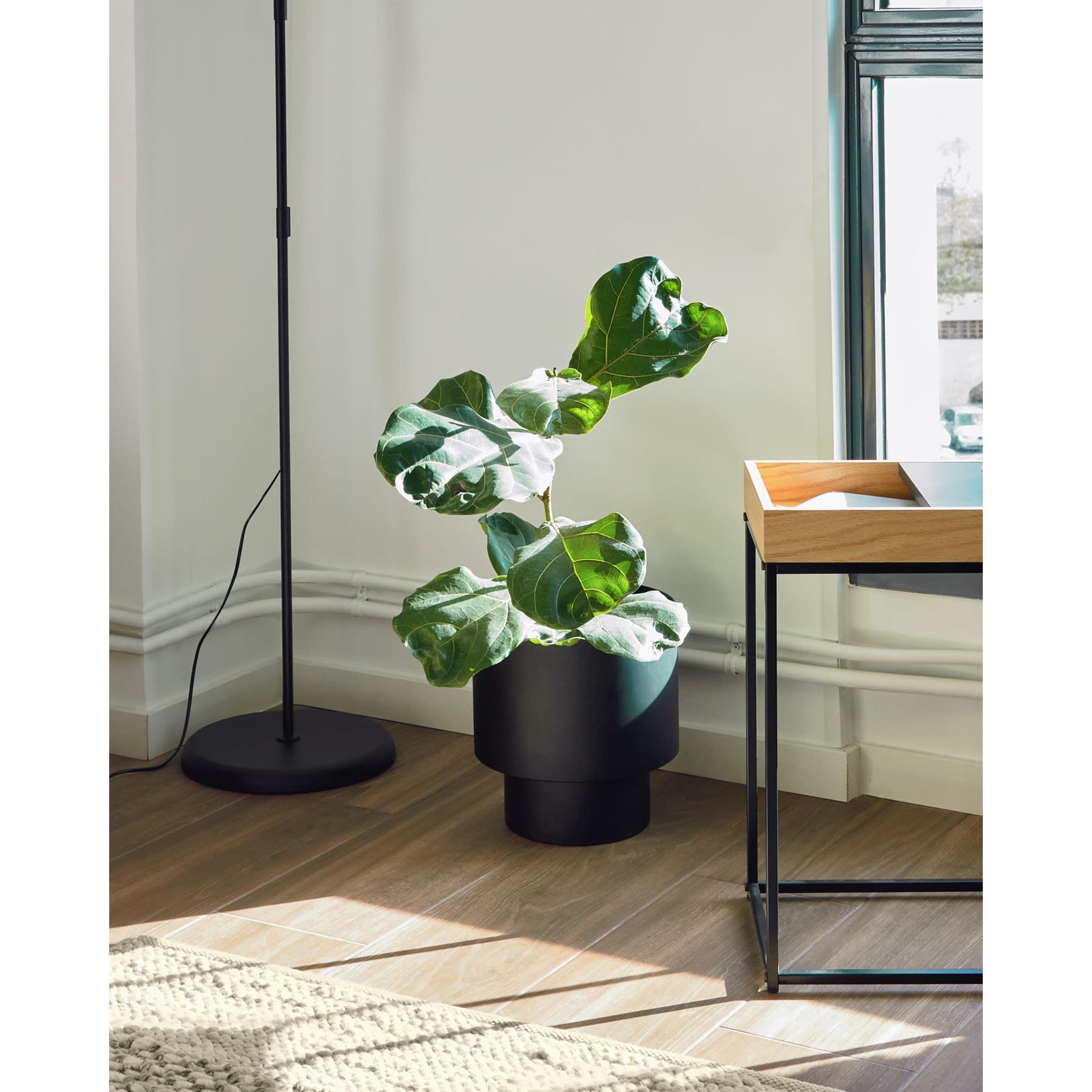 Kave Home - Zwarte metalen bloempot Mash 28 cm