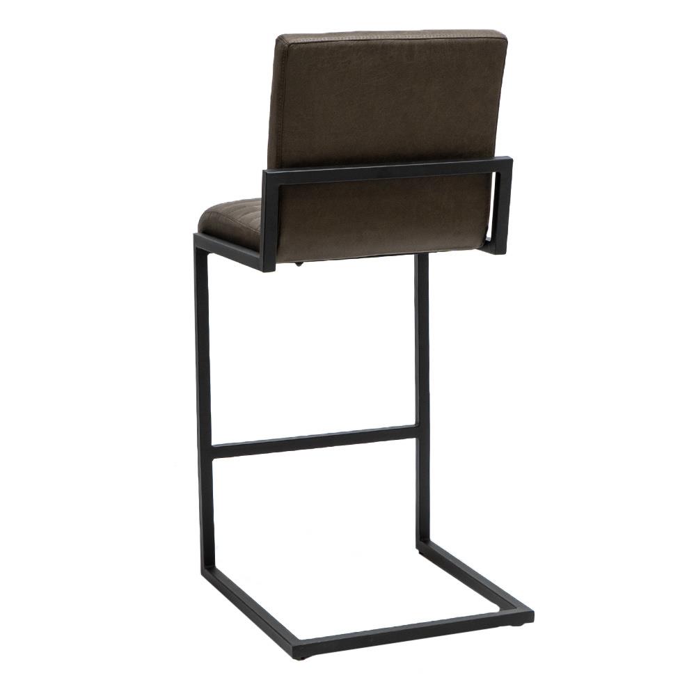 Bronx71 Industriële barkruk Block antraciet eco-leer 79 cm