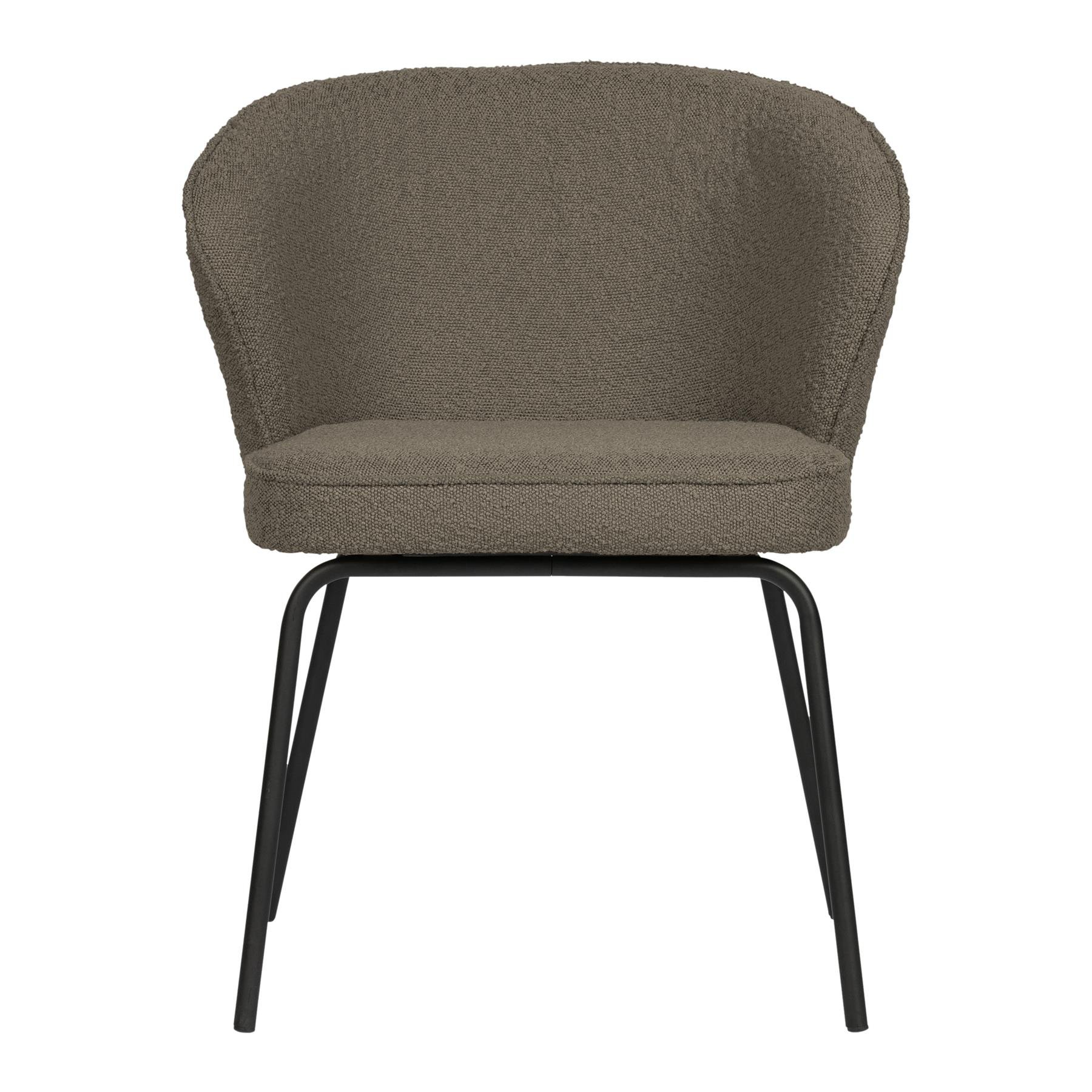 BePureHome Admit Eetkamerstoel - Bouclé Nougat