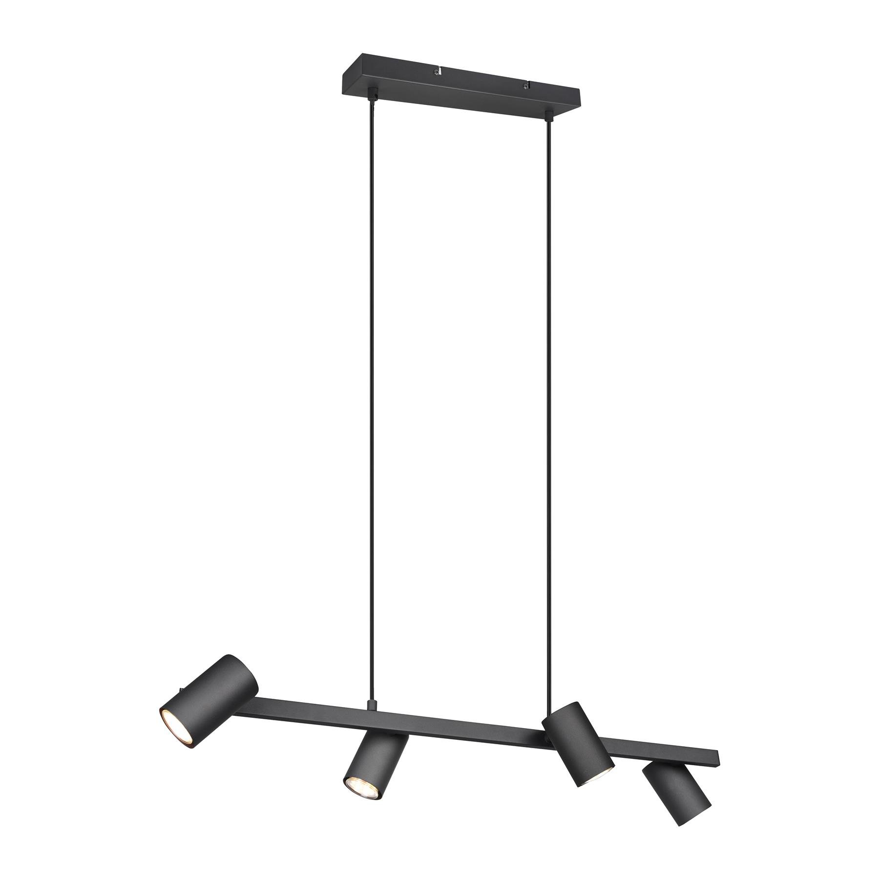 Trio Marley Hanglamp Mat Zwart - 4x GU10