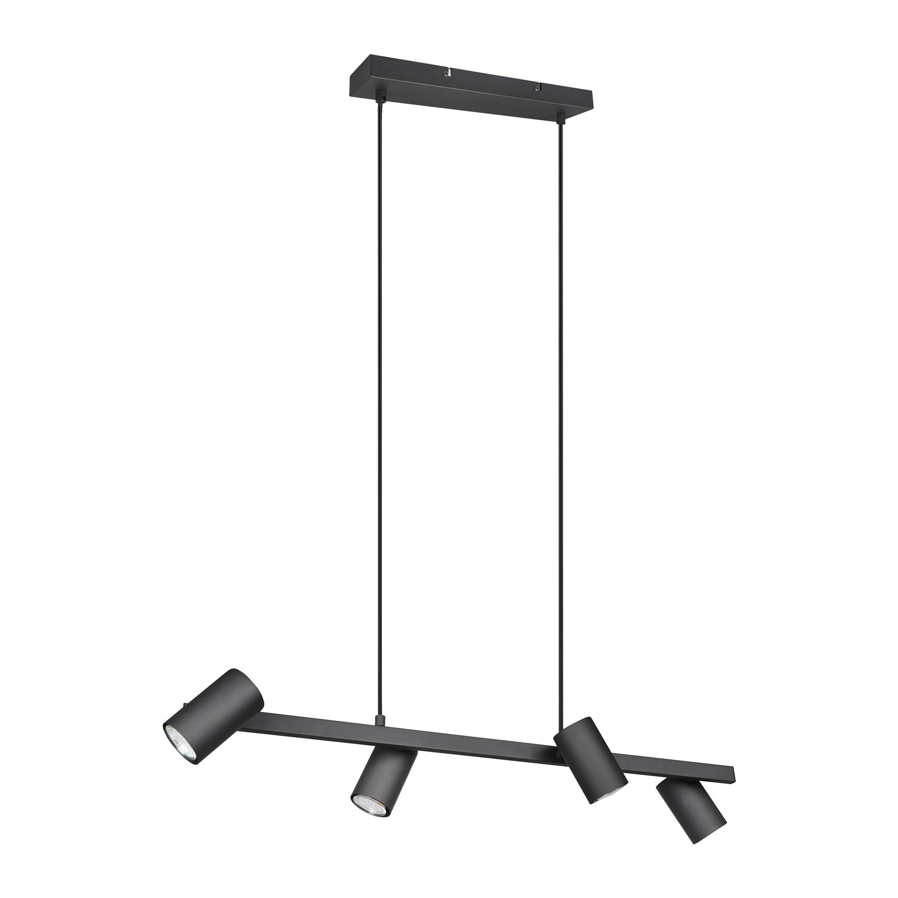 Trio Marley Hanglamp Mat Zwart - 4x GU10