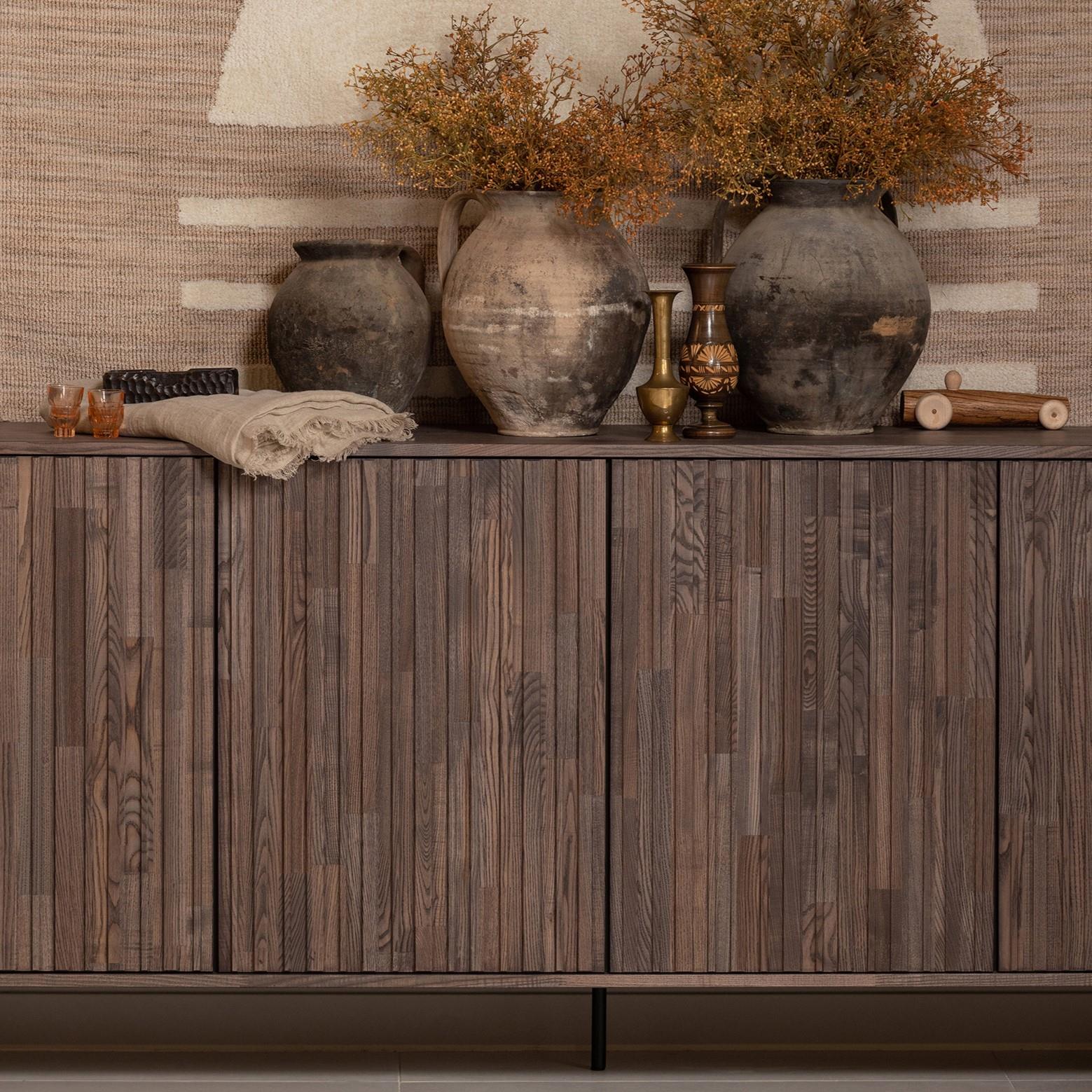 WOOOD Exclusive New Gravure Dressoir B 200 cm - Essen - Espresso