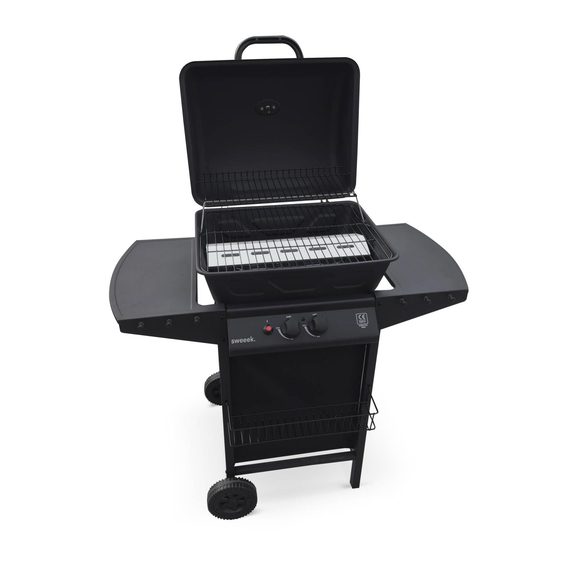 sweeek - Gasbarbecue, 2 branders met grilloppervlak 48,5x37,5cm
