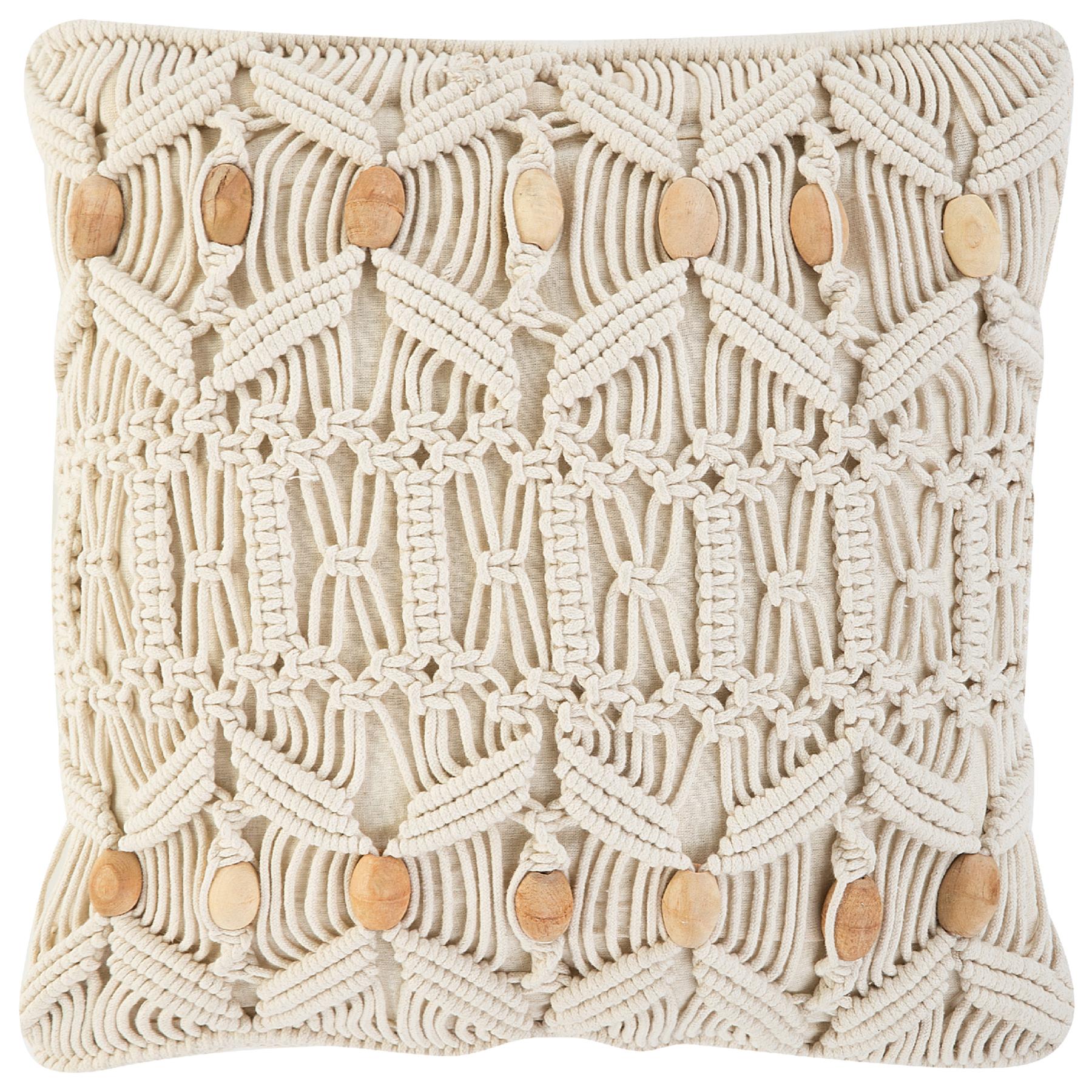 Beliani - NICAEA - Sierkussen set van 2 - Beige - 45 x 45 cm - Katoen