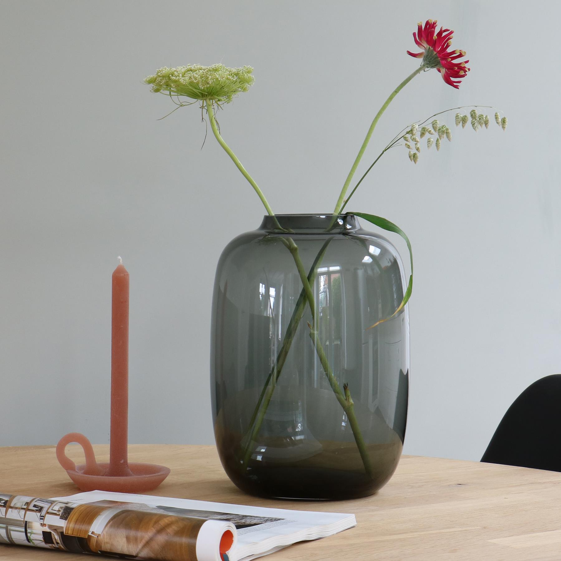 Vase The World - Kara S grey Ø21 x H29 cm