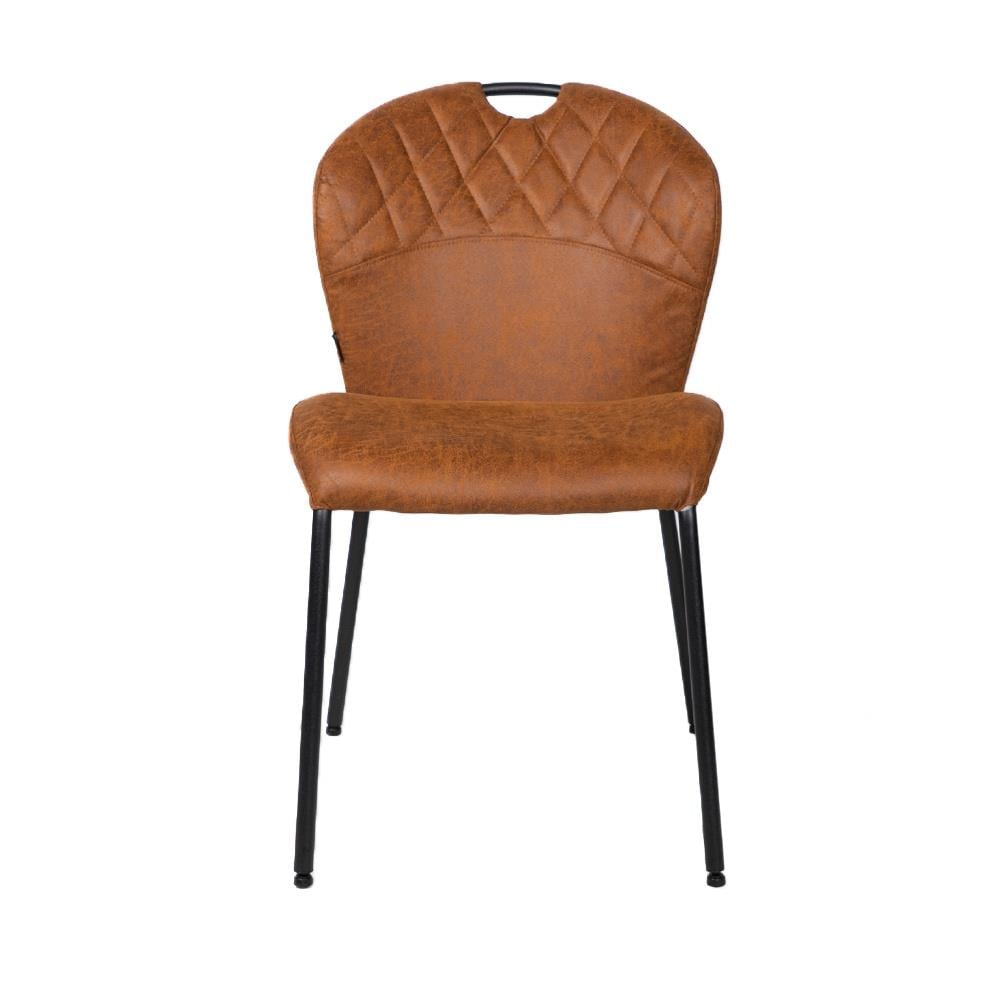 Bronx71 Stapelbare eetkamerstoel Fay eco-leer cognac