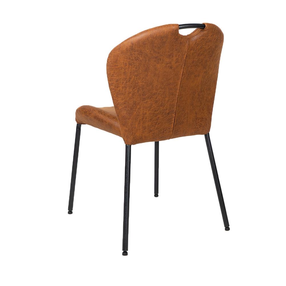 Bronx71 Stapelbare eetkamerstoel Fay eco-leer cognac