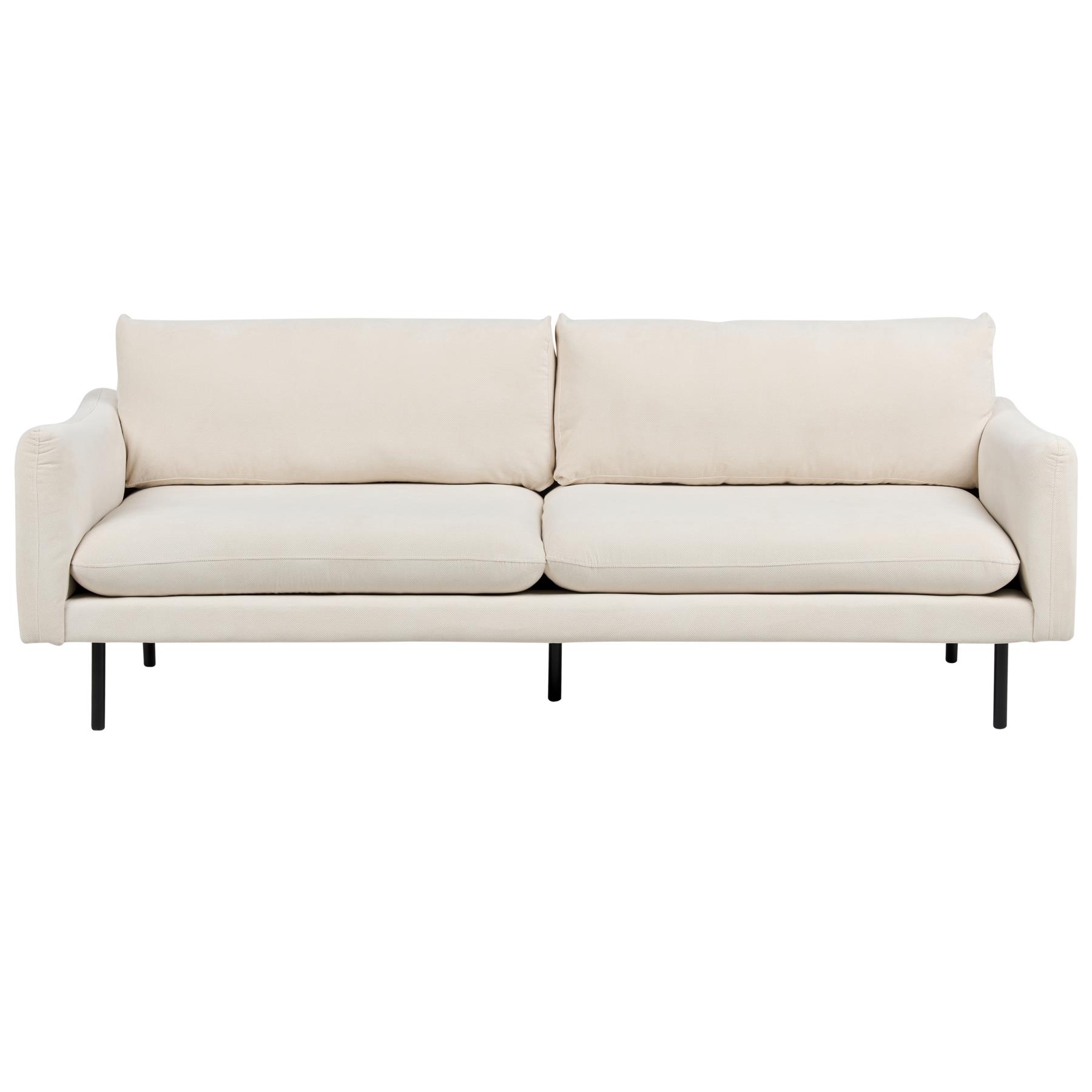 Beliani - VINTERBRO - Driezitsbank - Beige - Polyester