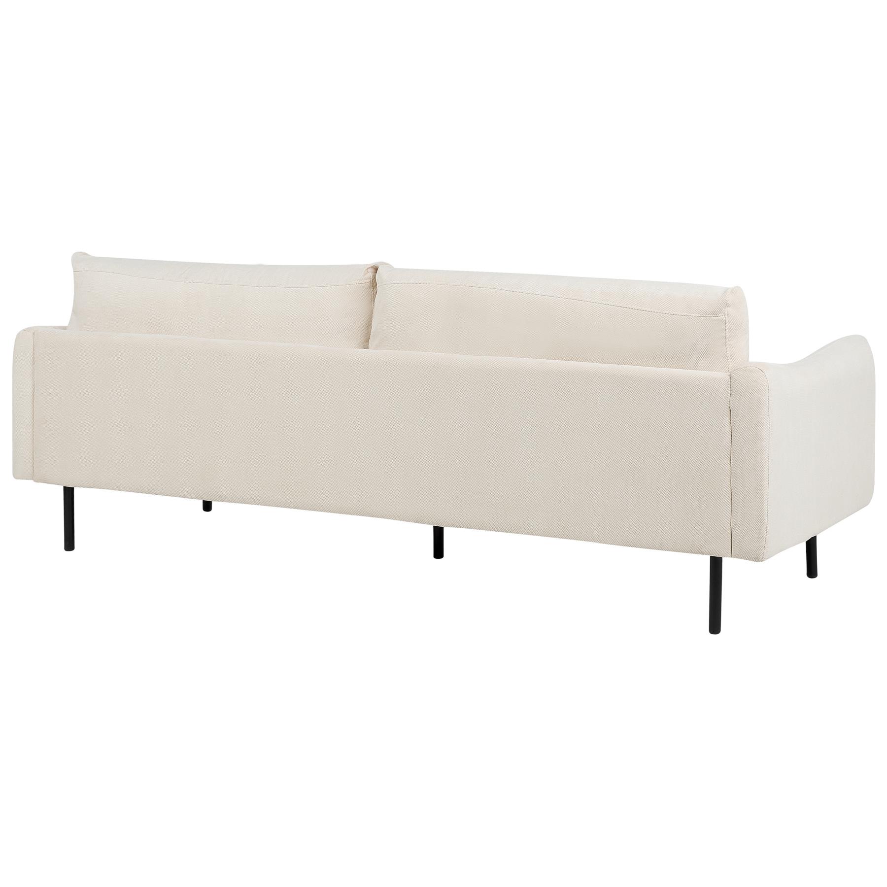 Beliani - VINTERBRO - Driezitsbank - Beige - Polyester