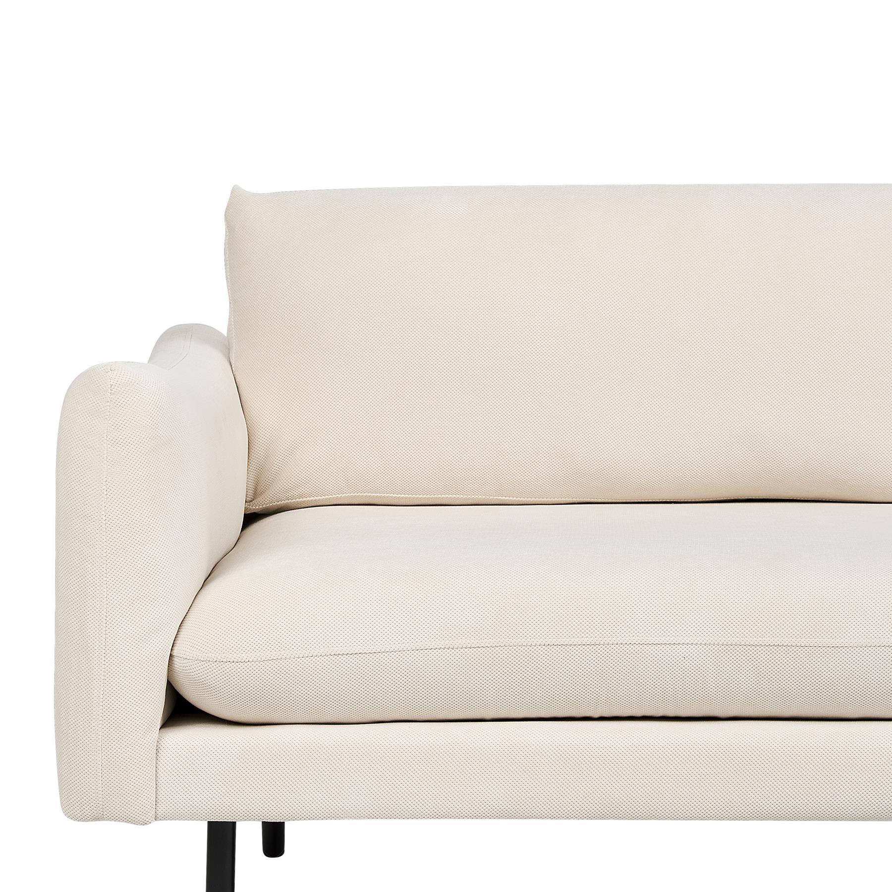 Beliani - VINTERBRO - Driezitsbank - Beige - Polyester