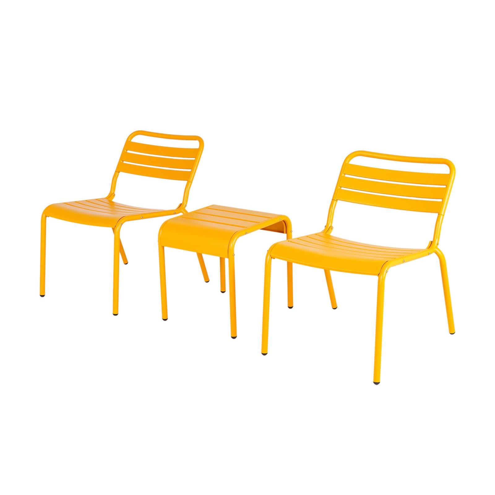 MaximaVida metalen loungestoel Max XXL okergeel - doos per 2 stuks