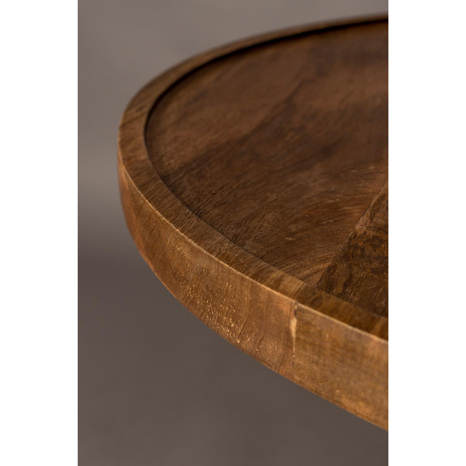 Dutchbone Cath Bijzettafel Rond 66 cm Mangohout  - Bruin