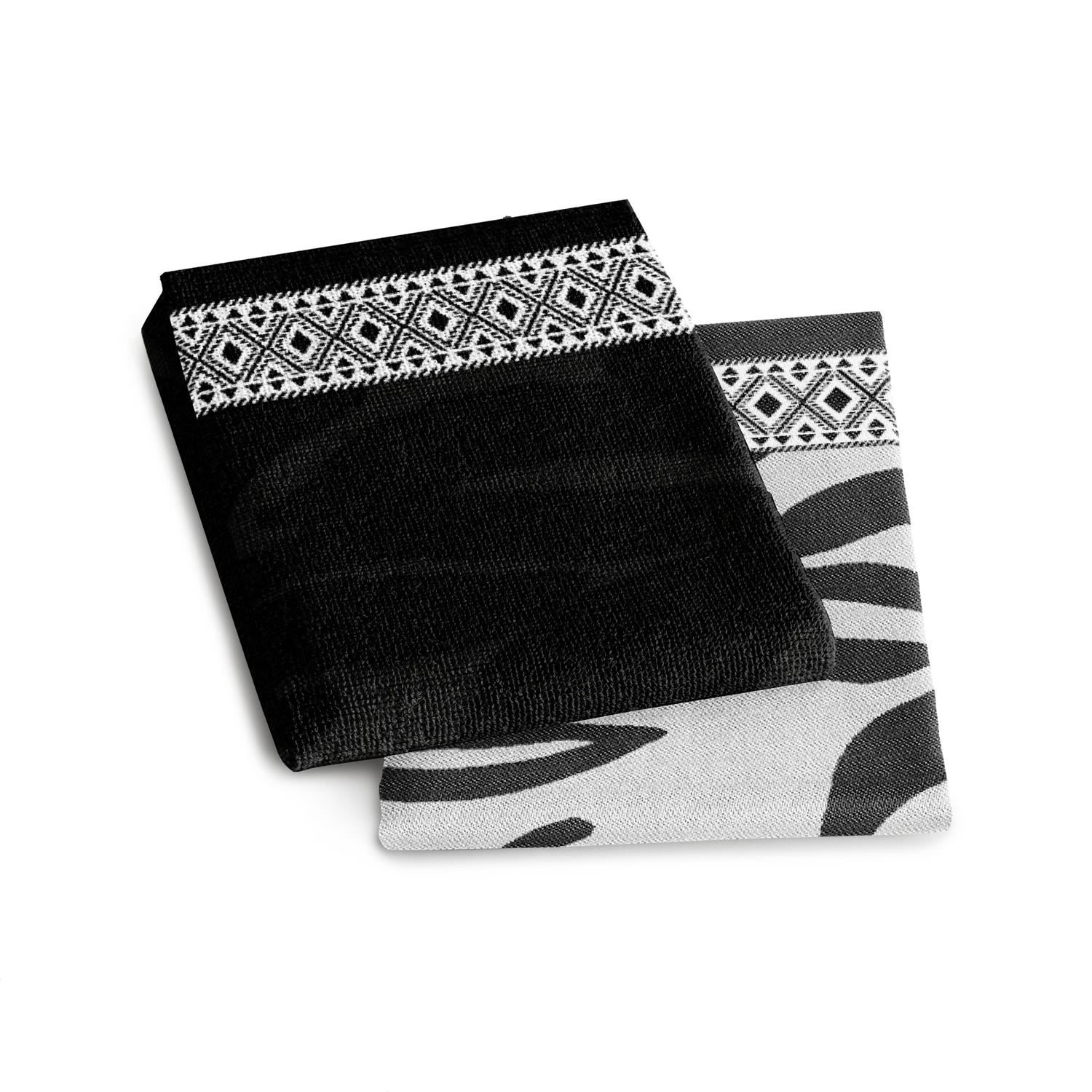 DDDDD theedoek Africa - 60x65cm - Zwart - 6 Stuks