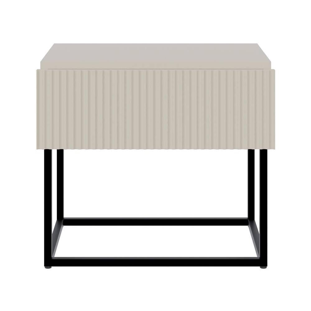 NADUVI Collection Vesper Nachtkastje - Greige / Zwart
