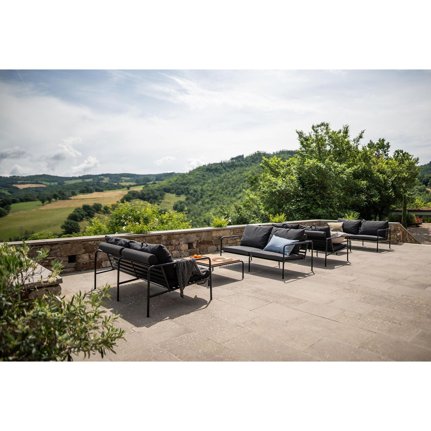 Houe Avon 2-zits loungebank frame wit stof Ash heritage