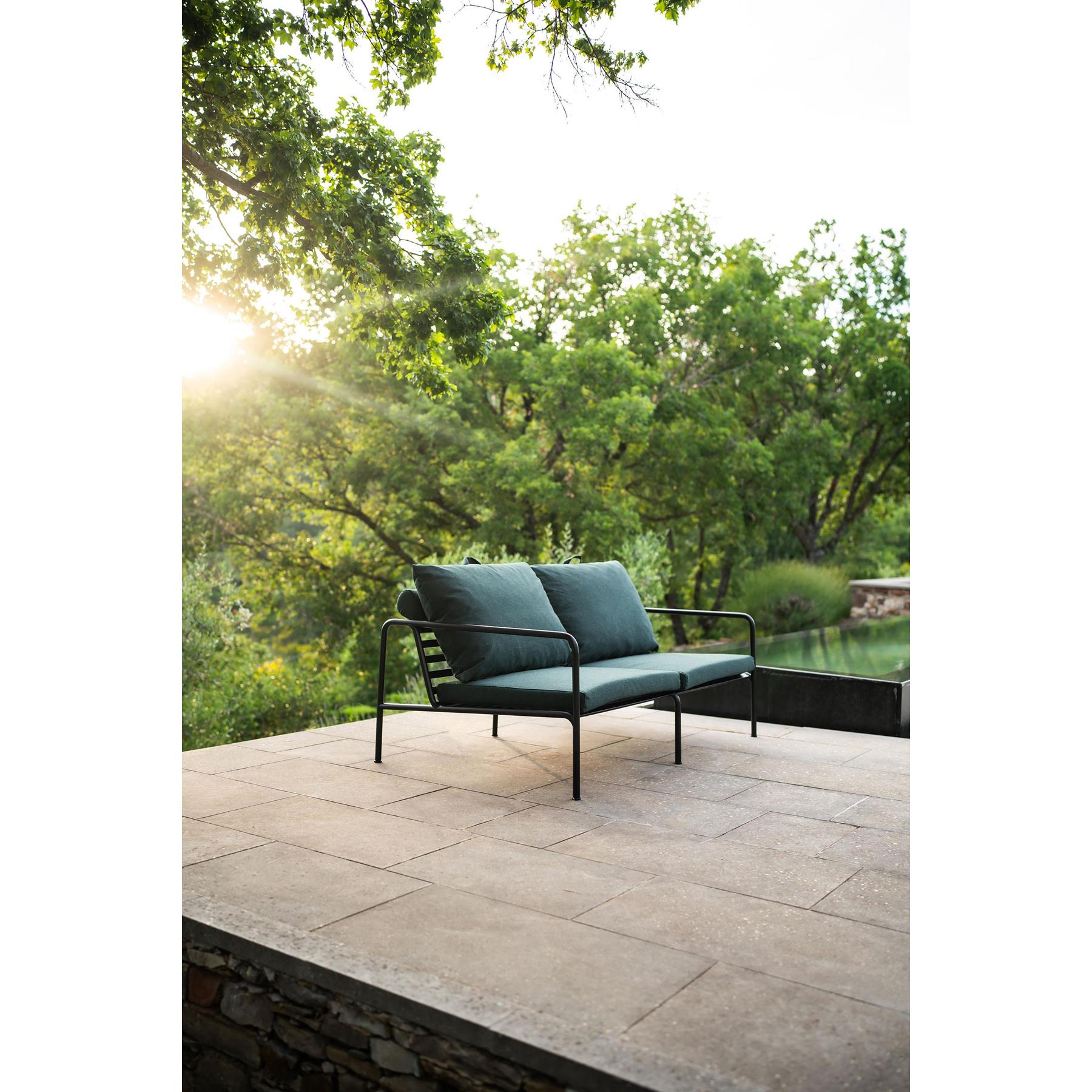 Houe Avon 2-zits loungebank frame wit stof Ash heritage