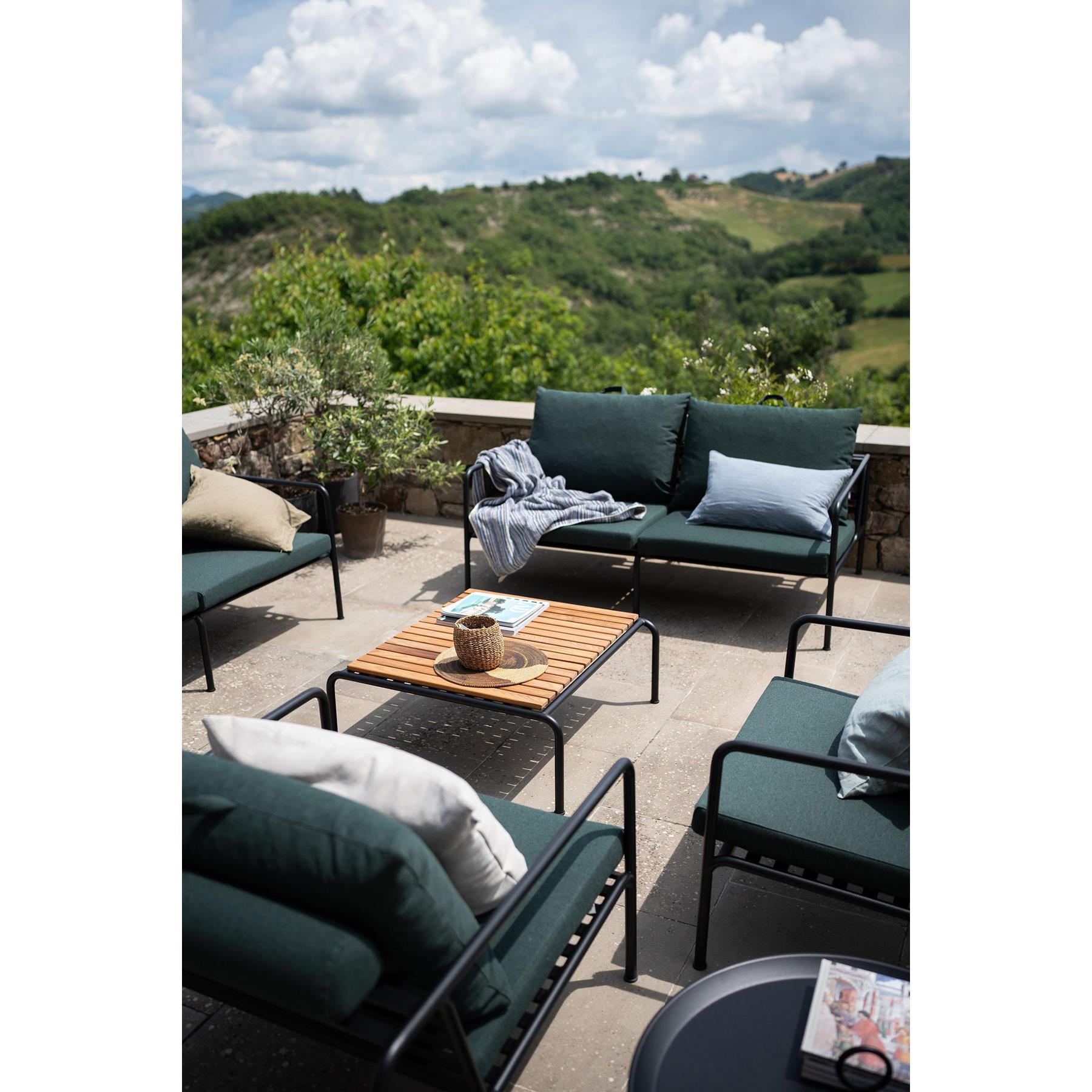 Houe Avon 2-zits loungebank frame wit stof Ash heritage