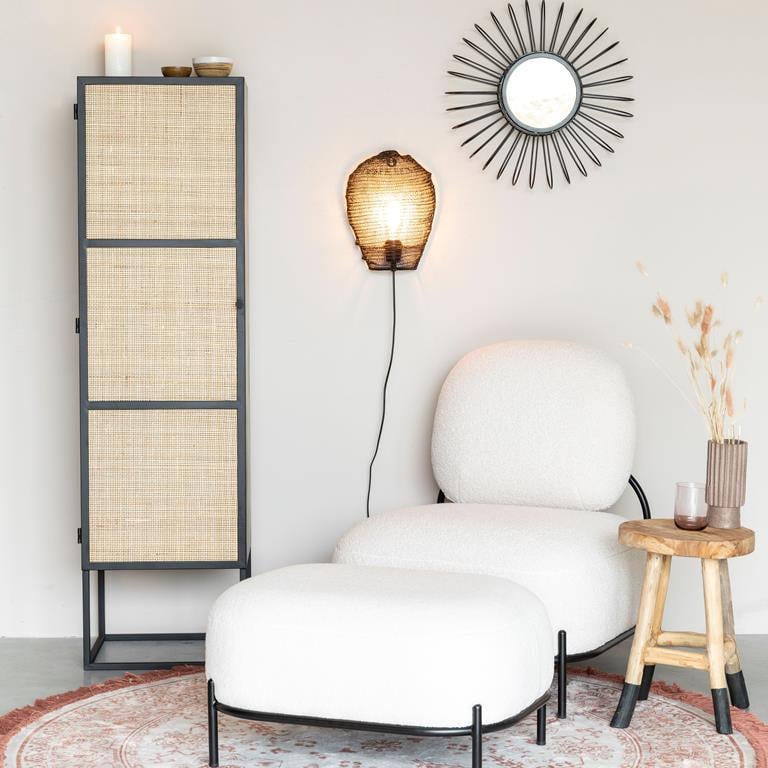 by fonQ Wave Opbergkast - H 145 x B 40 cm - Zwart