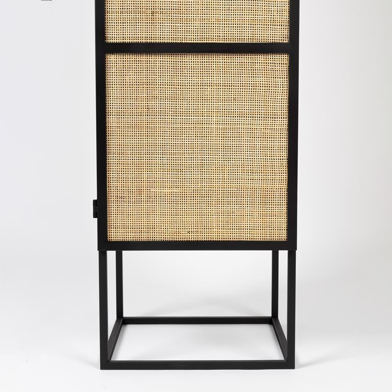 by fonQ Wave Opbergkast - H 145 x B 40 cm - Zwart
