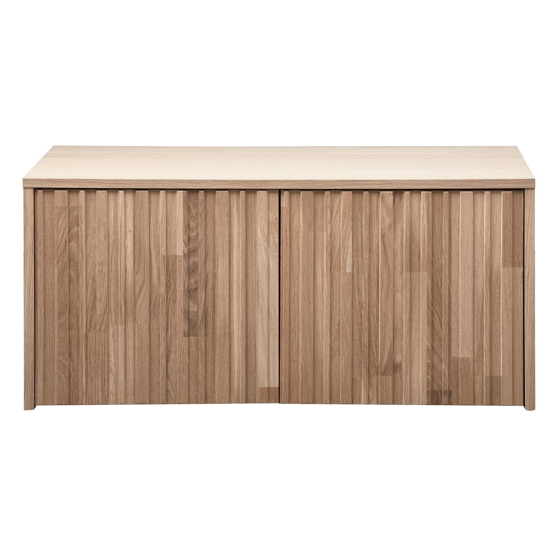 WOOOD New Gravure Kistbank B 88 cm - Eiken - Naturel