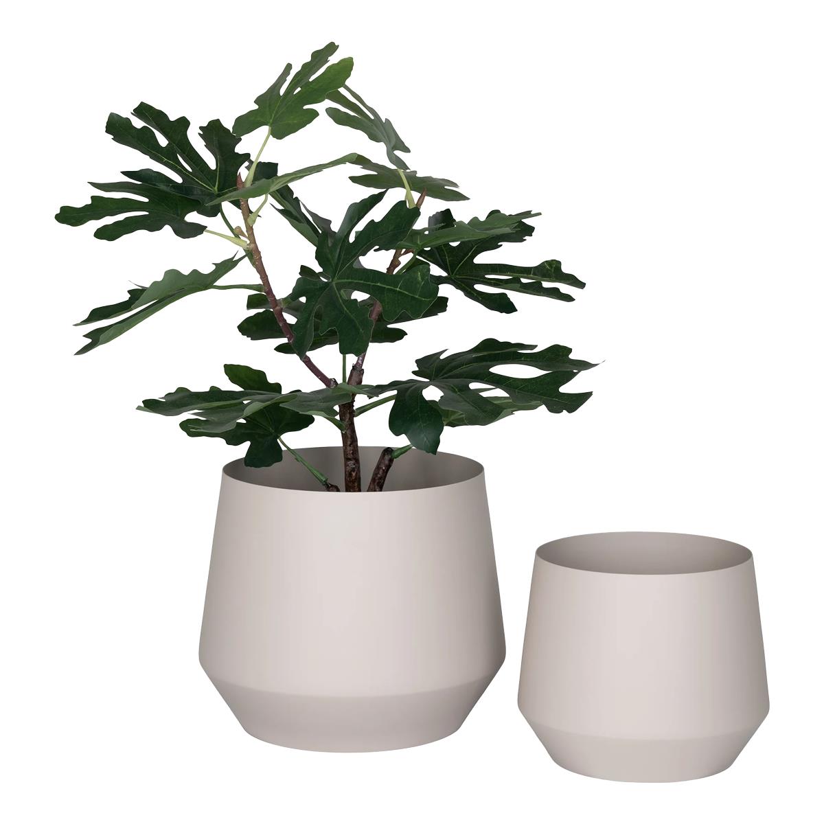 Artichok Yannick Metalen Bloempotten Set van 2 Beige