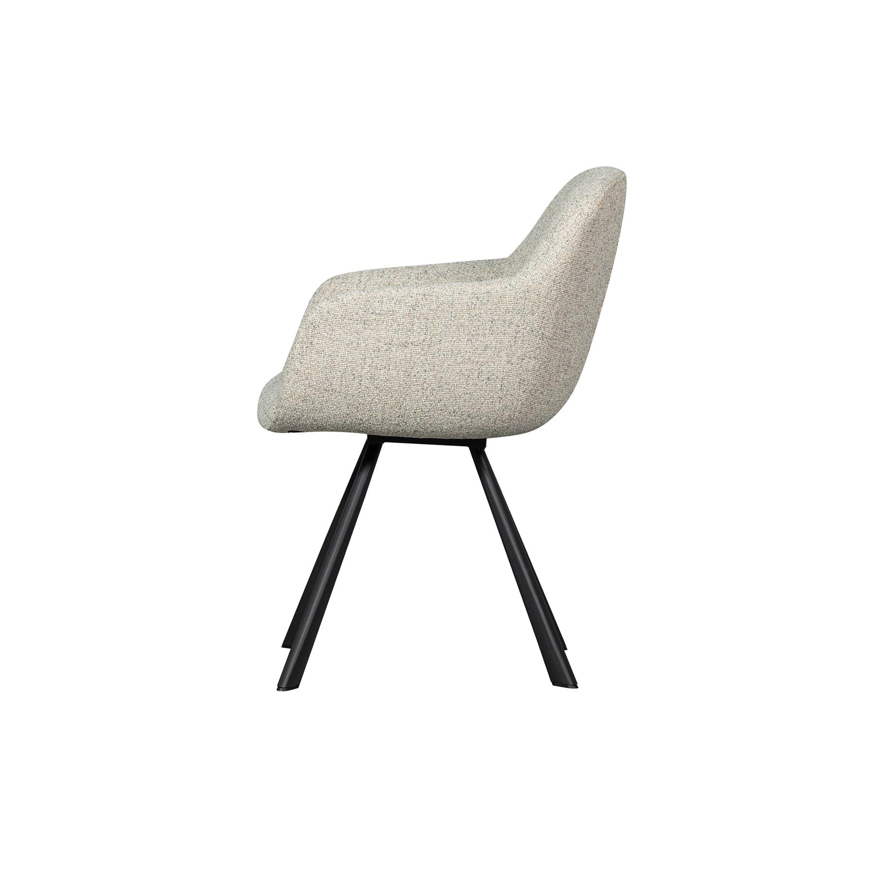 WOOOD Juno Eetkamerstoel - Polyester - Oat - 79x58x58