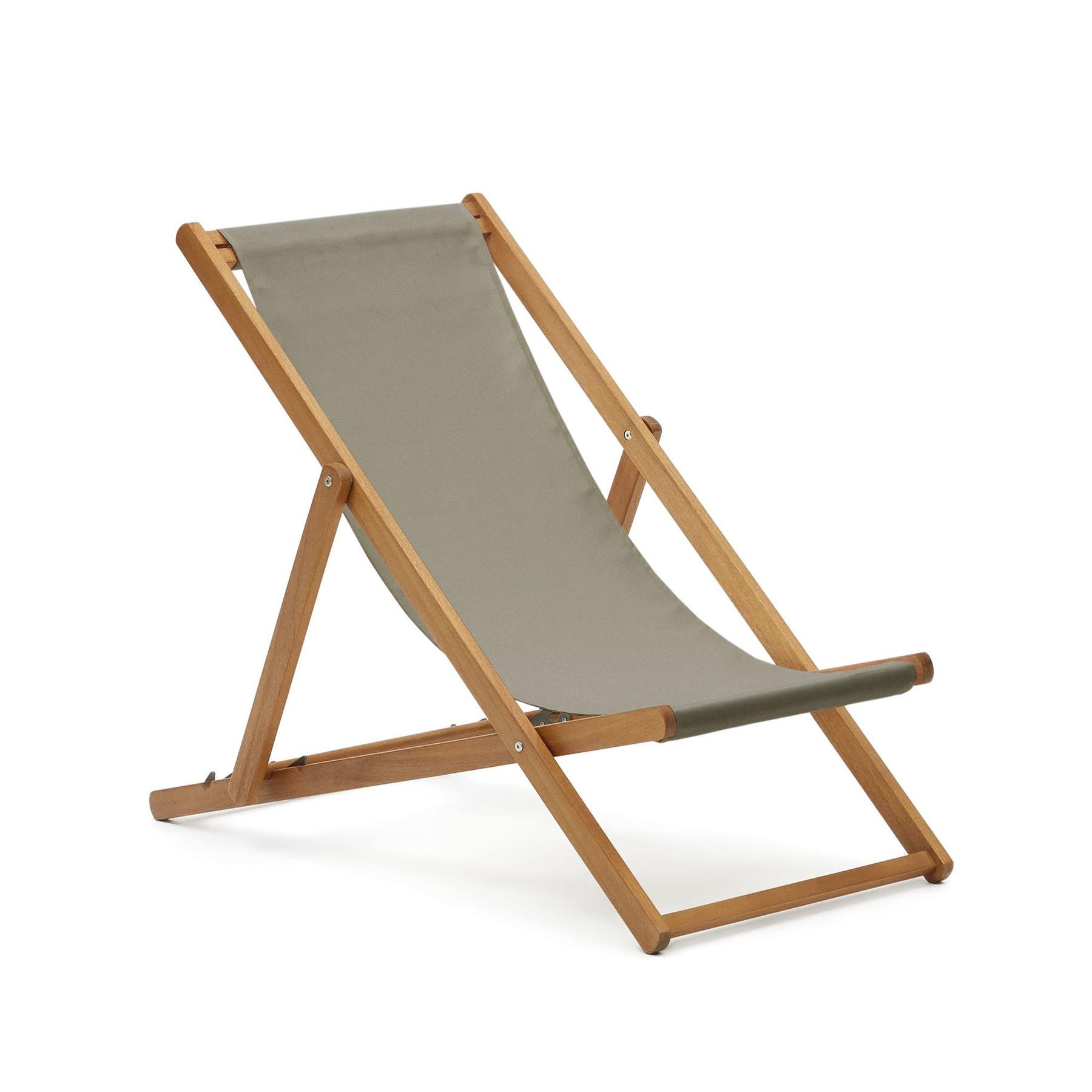 Kave Home - Adredna strandstoel groene massief acaciahout FSC 100%