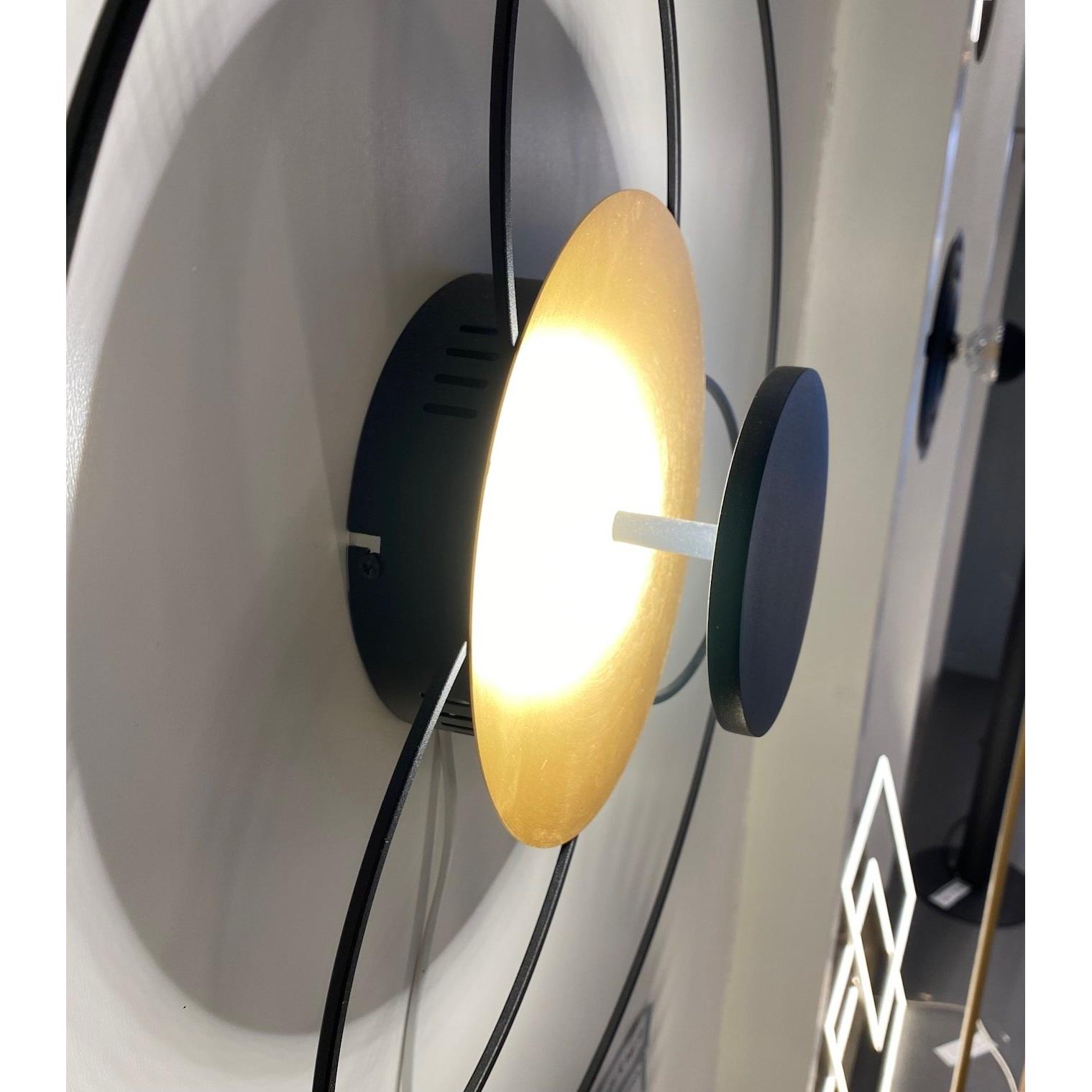 Highlight - Fiore - Plafondlamp 48cm 2700k zwart|goud 3 stap dimmer