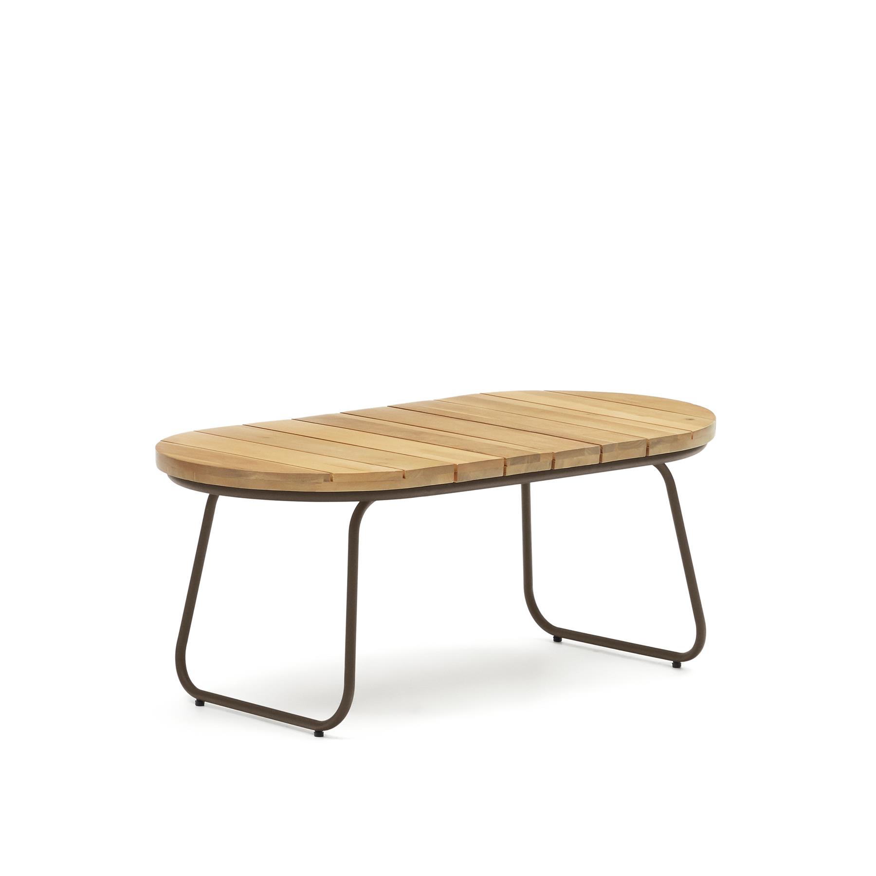 Kave Home - Salguer outdoor salontafel van massief acaciahout en bruin