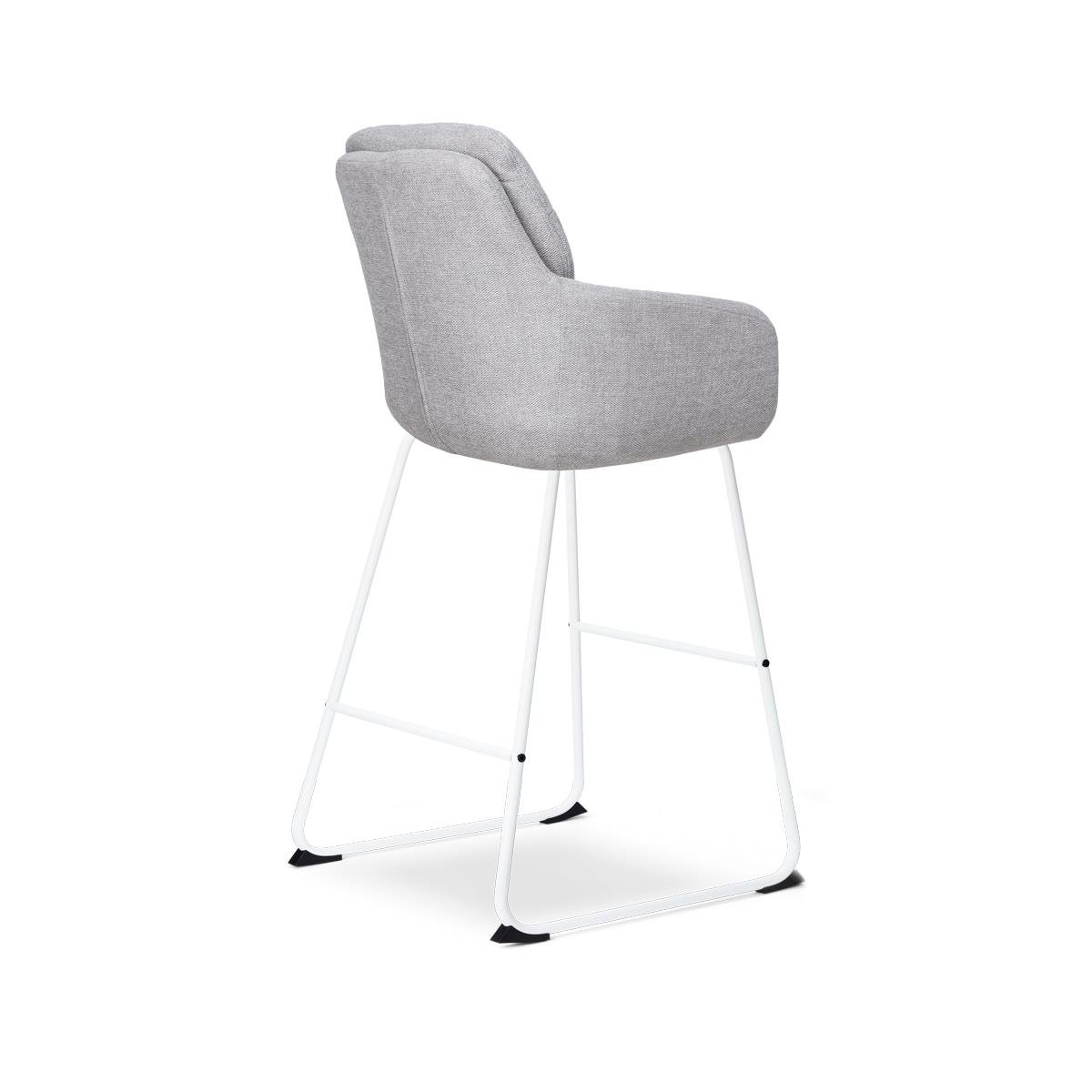 Nolon Nino-Mia Barkruk Grijs - met Armleuning - Wit - 65 cm