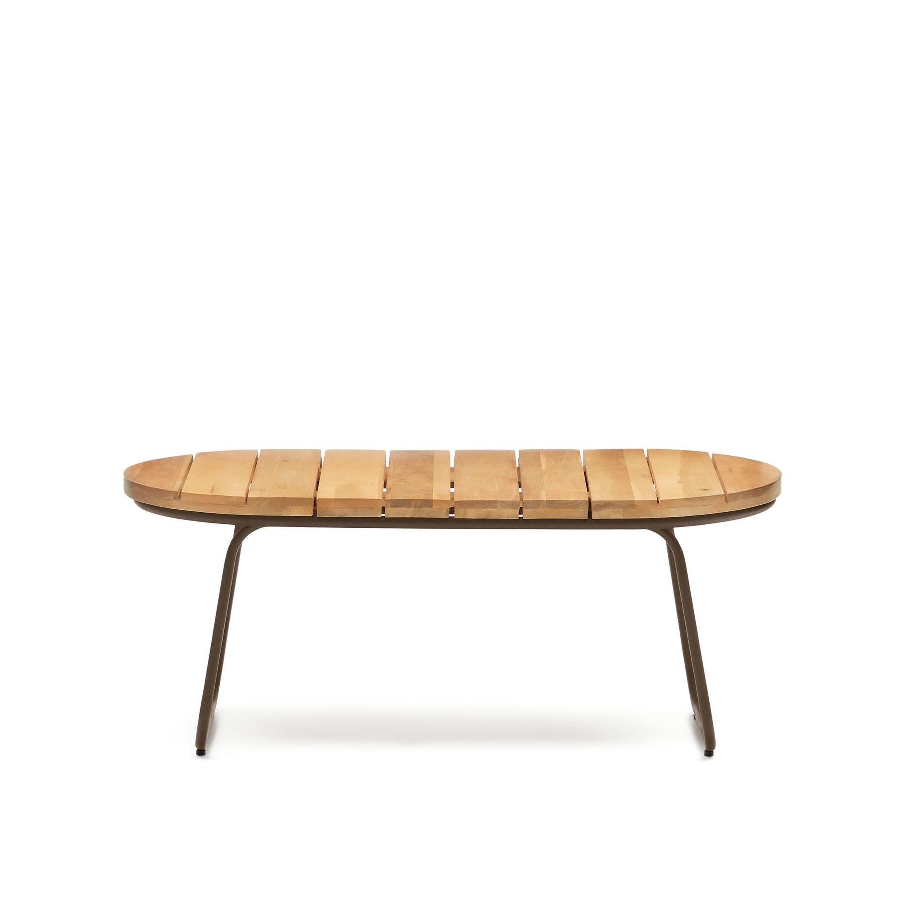 Kave Home - Salguer outdoor salontafel van massief acaciahout en bruin