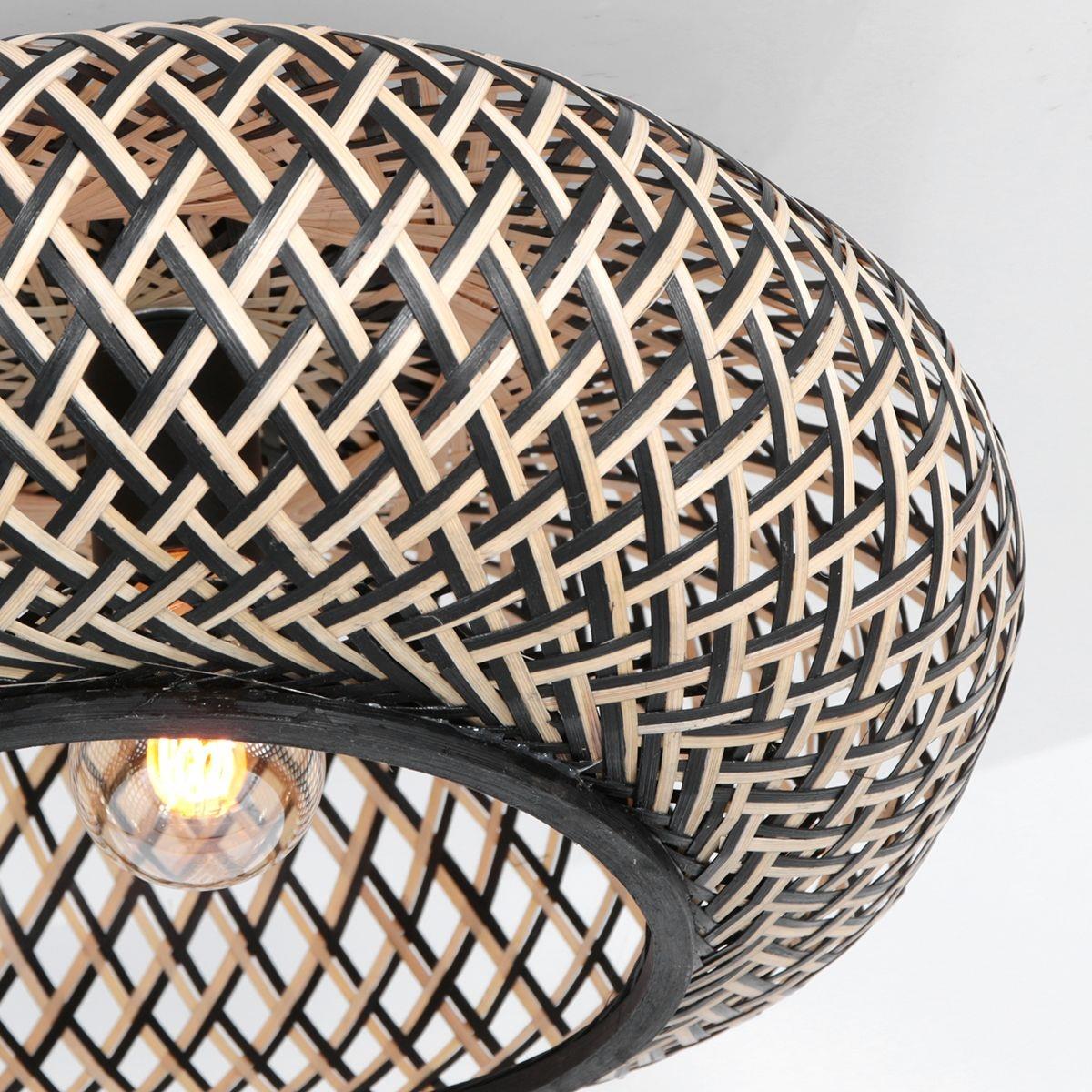 Anne Light & Home Plafondlamp Maze Zwart-Bruin Ø 40cm
