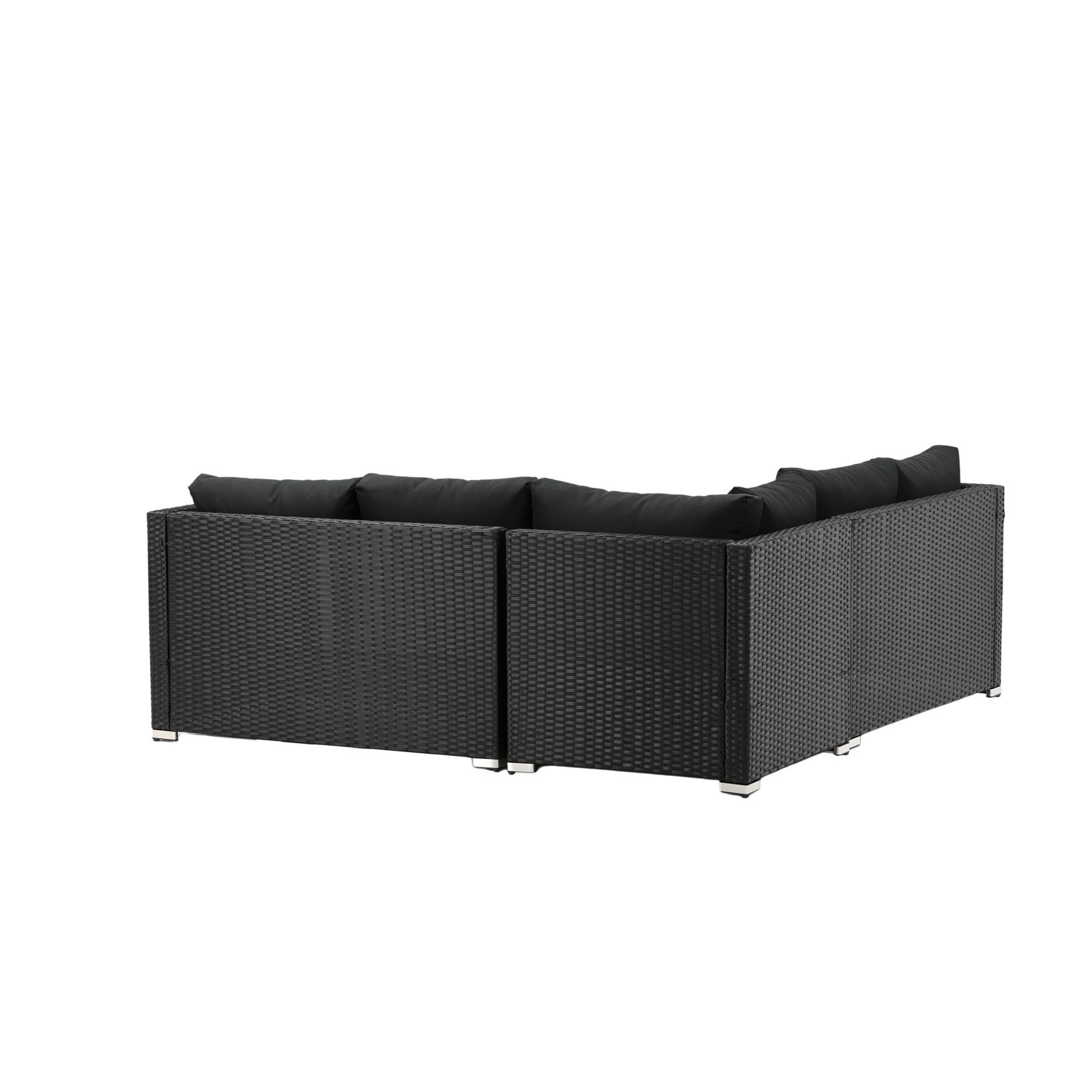 Venture Home Kuba Hoekbankset - Zwart