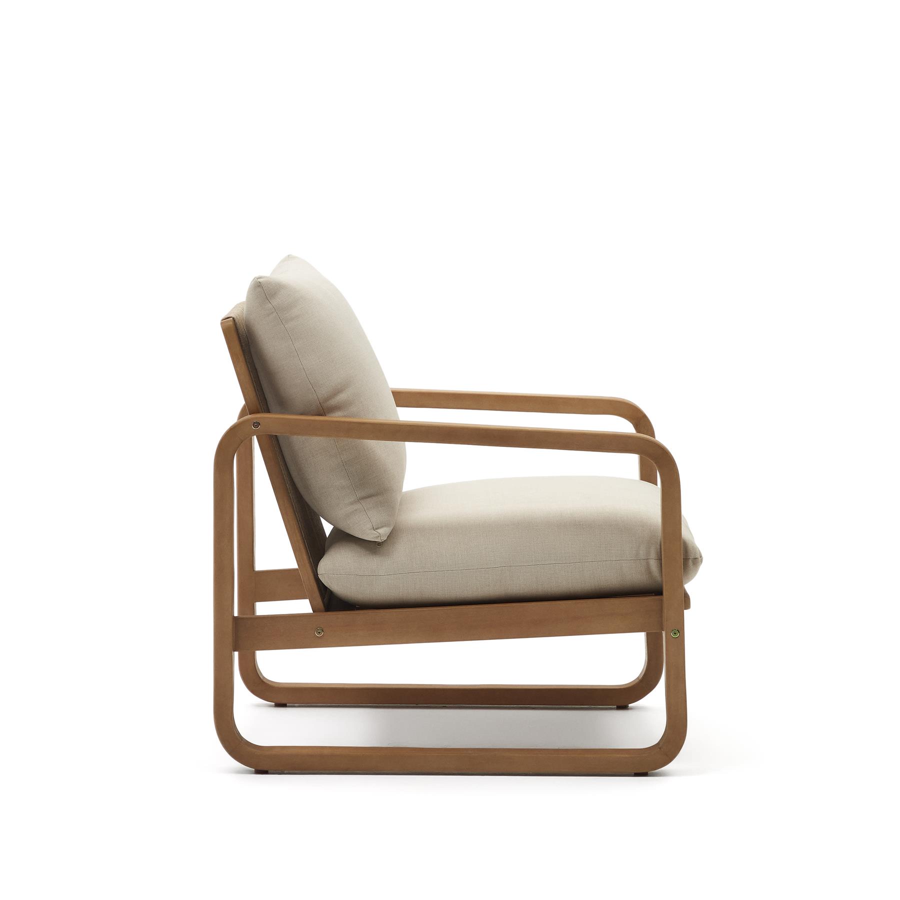 Kave Home - Fauteuil Sacaleta van massief eucalyptushout