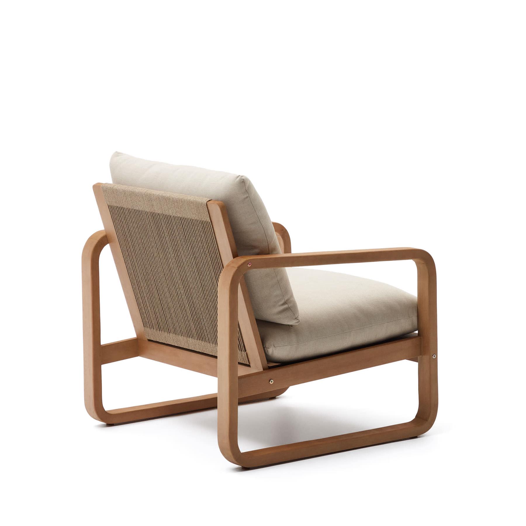 Kave Home - Fauteuil Sacaleta van massief eucalyptushout
