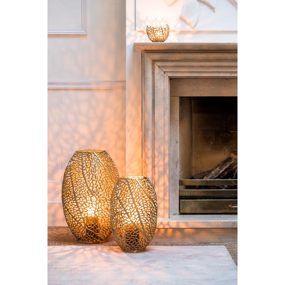 Light&living Windlicht Ø25,5x38 cm SINULA antiek goud
