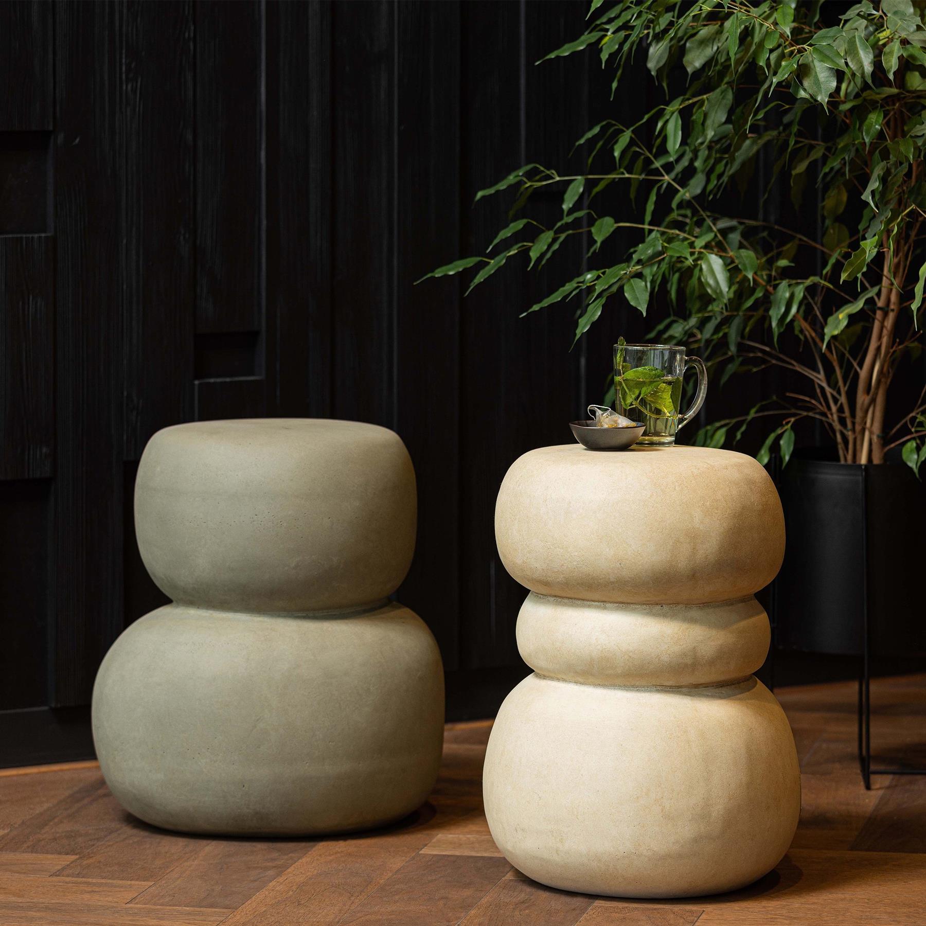 WOOOD Exclusive Bijzettafel Oda - Fiber Clay - Groen|Grijs - 47x41x35