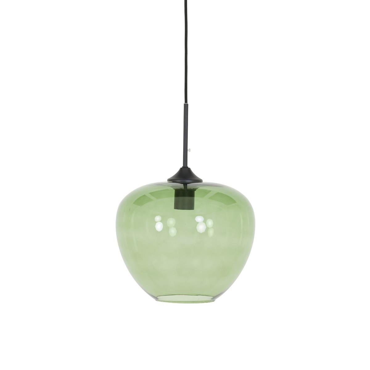 Light&living Hanglamp Ø30x25 cm MAYSON glas groen-mat zwart