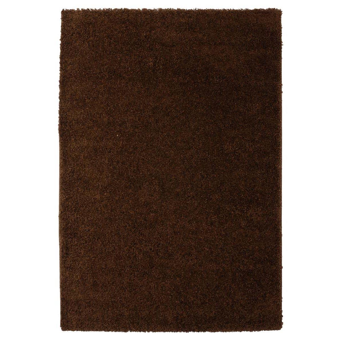 Tapeso Hoogpolig vloerkleed shaggy Trend effen - bruin - 160x230 cm