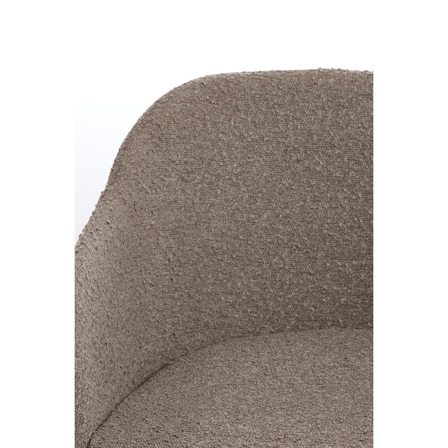 Light&living Eetkamerstoel 59x58,5x82 cm LEONE bouclé bruin-zwart