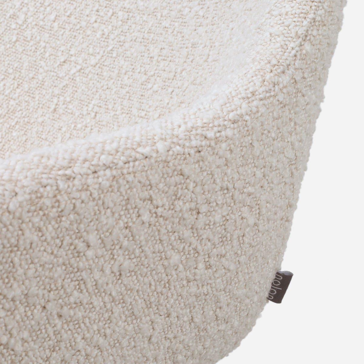 Nolon Nino-Mae Barkruk Bouclé Beige - met Armleuning - Zwart - 75 cm