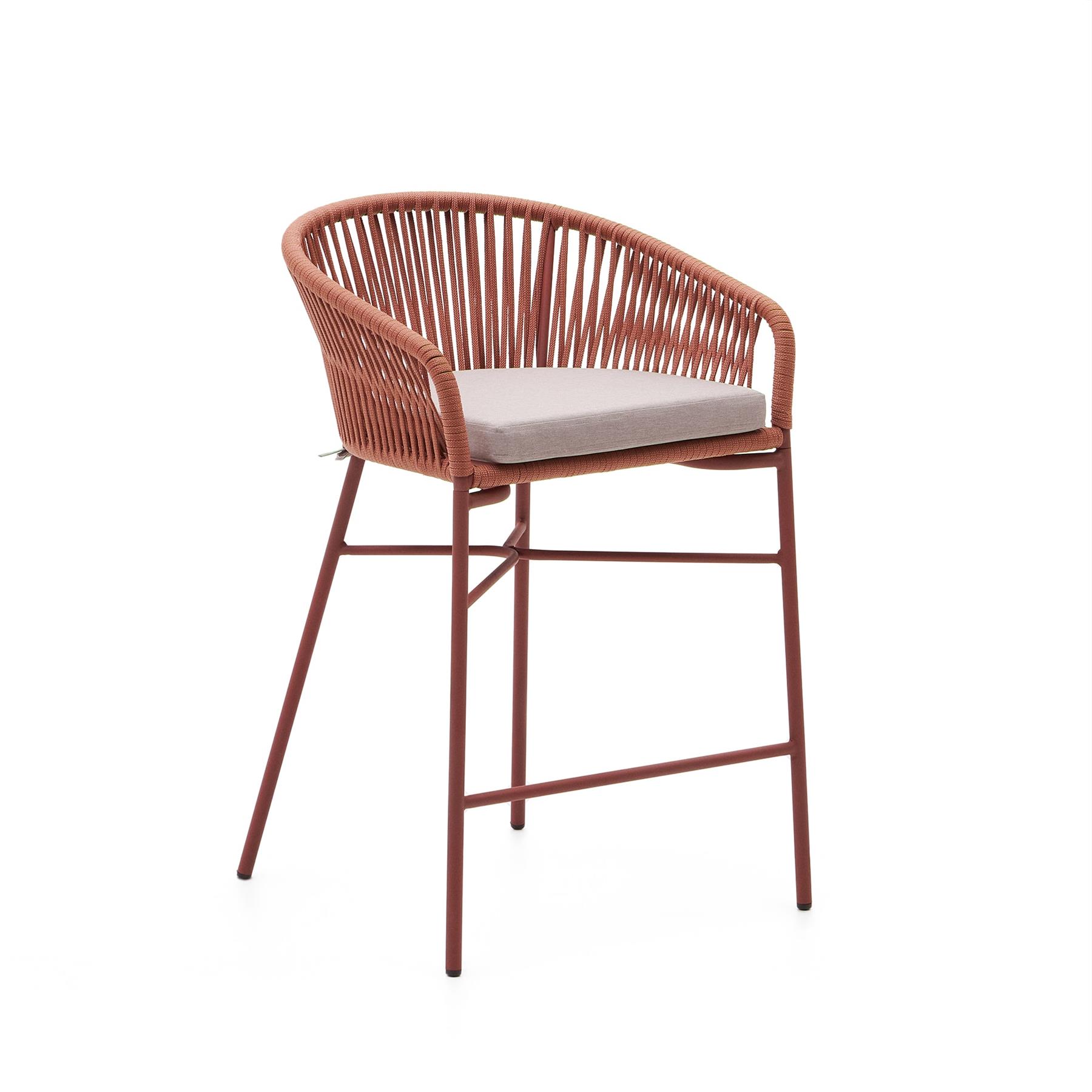 Kave Home - Yanet terracotta touw kruk hoogte 65 cm
