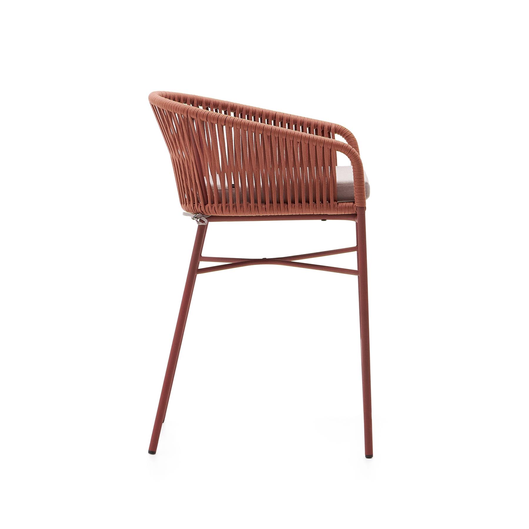 Kave Home - Yanet terracotta touw kruk hoogte 65 cm