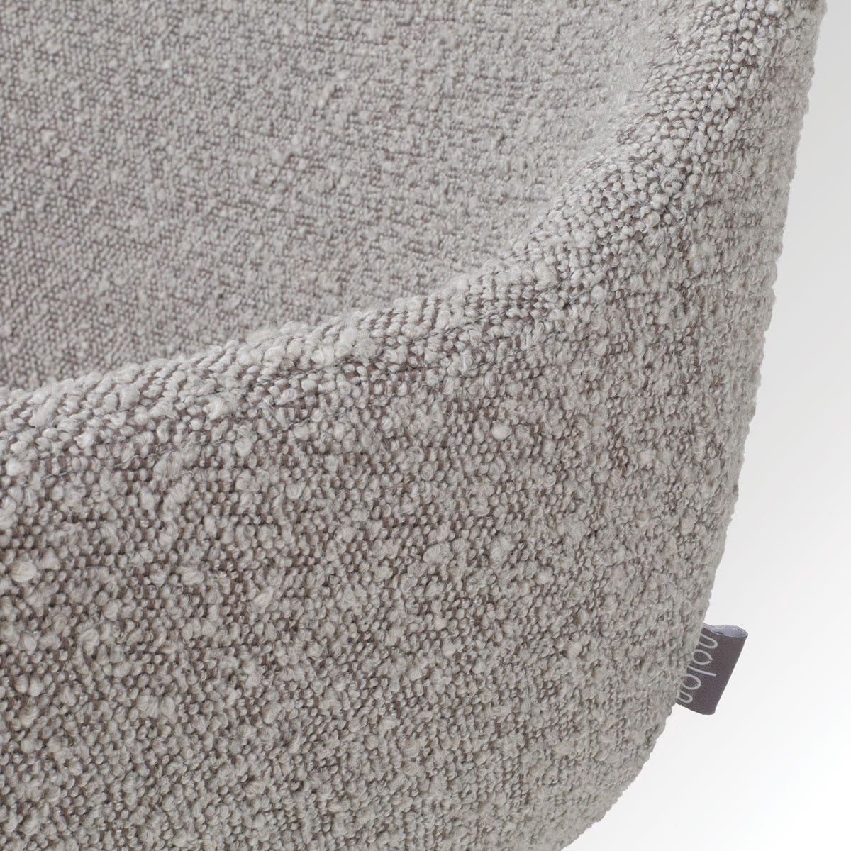 Nolon Nino-Mae Barkruk Bouclé Taupe - met Armleuning - Zwart - 75 cm