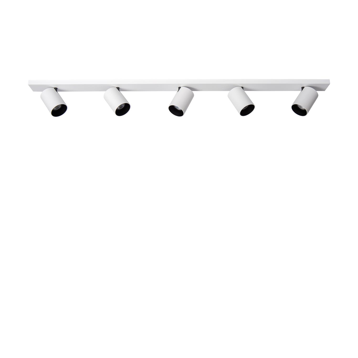 Atmooz Plafondlamp Nuo 5 - Wit Zwart Metaal - Opbouw Plafondspot