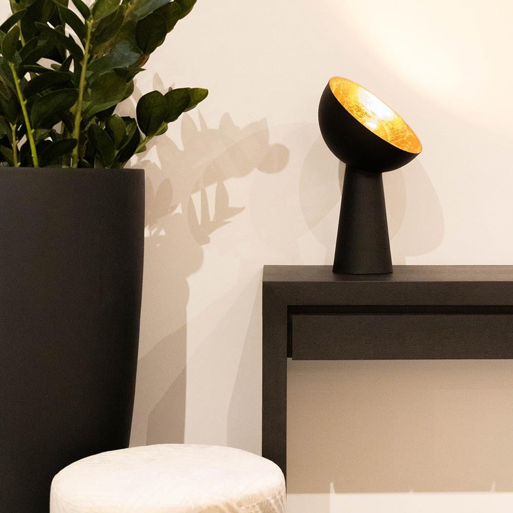 Atmooz Hopi - Tafellamp - Zwart en Goud - Metaal - 43 cm
